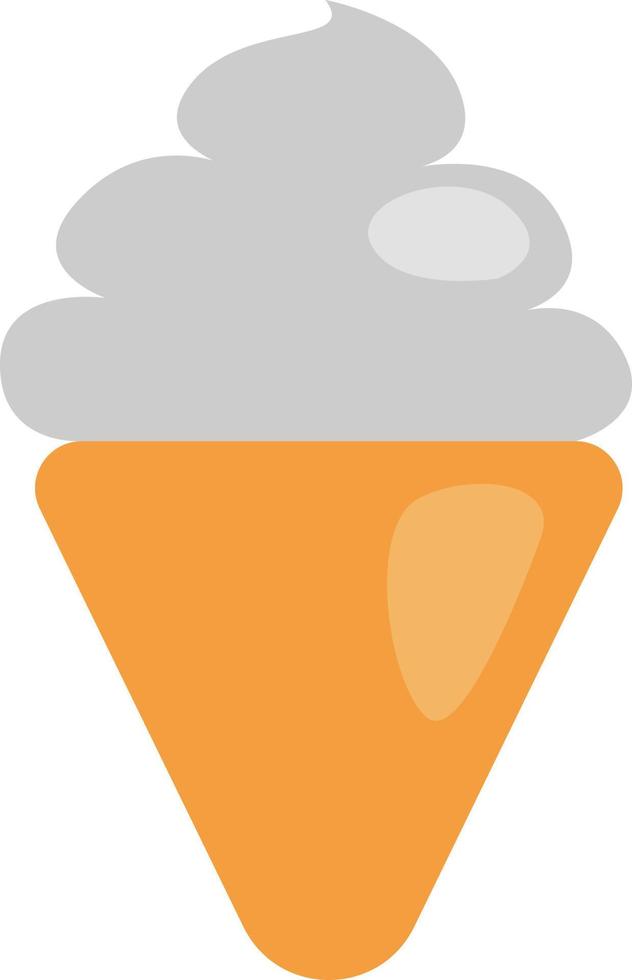 Take away ice cream in cone, illustration, vector on a white background.