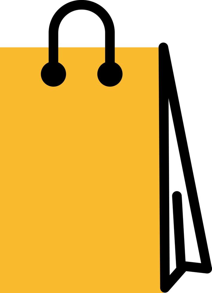 Shopping bag, illustration, vector on a white background.