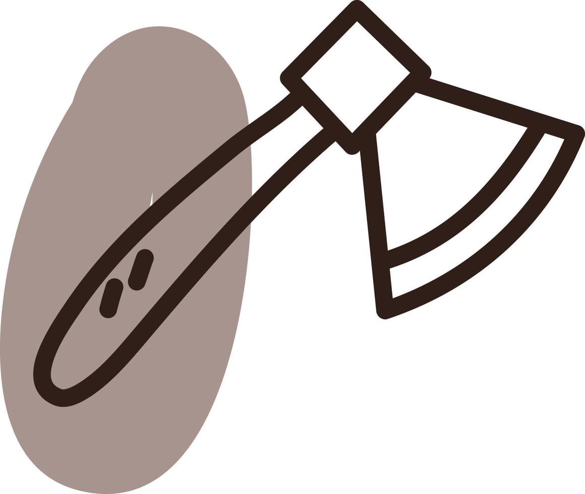 Sharp ax, illustration, vector, on a white background. vector