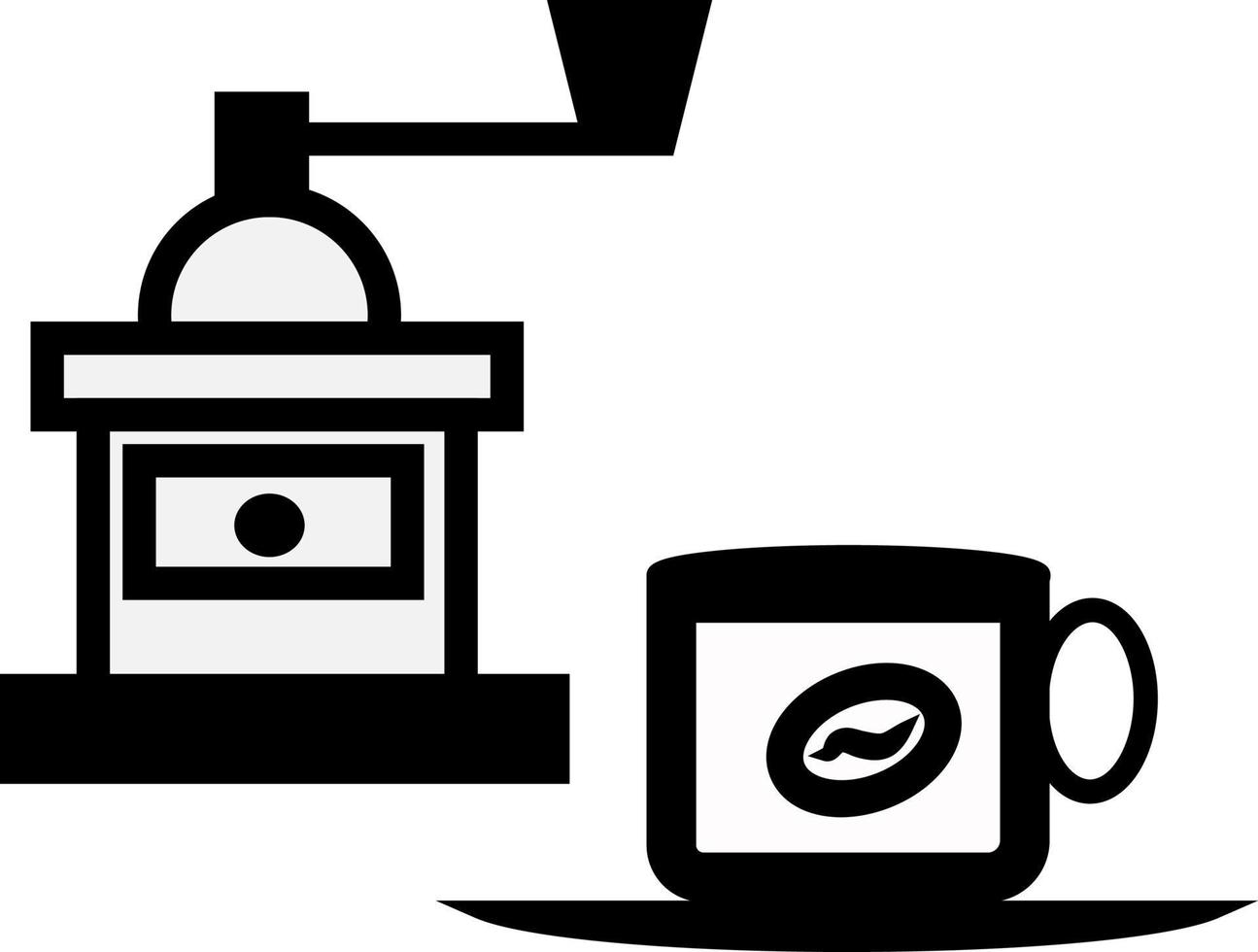 Coffee grinder, illustration, vector, on a white background. vector