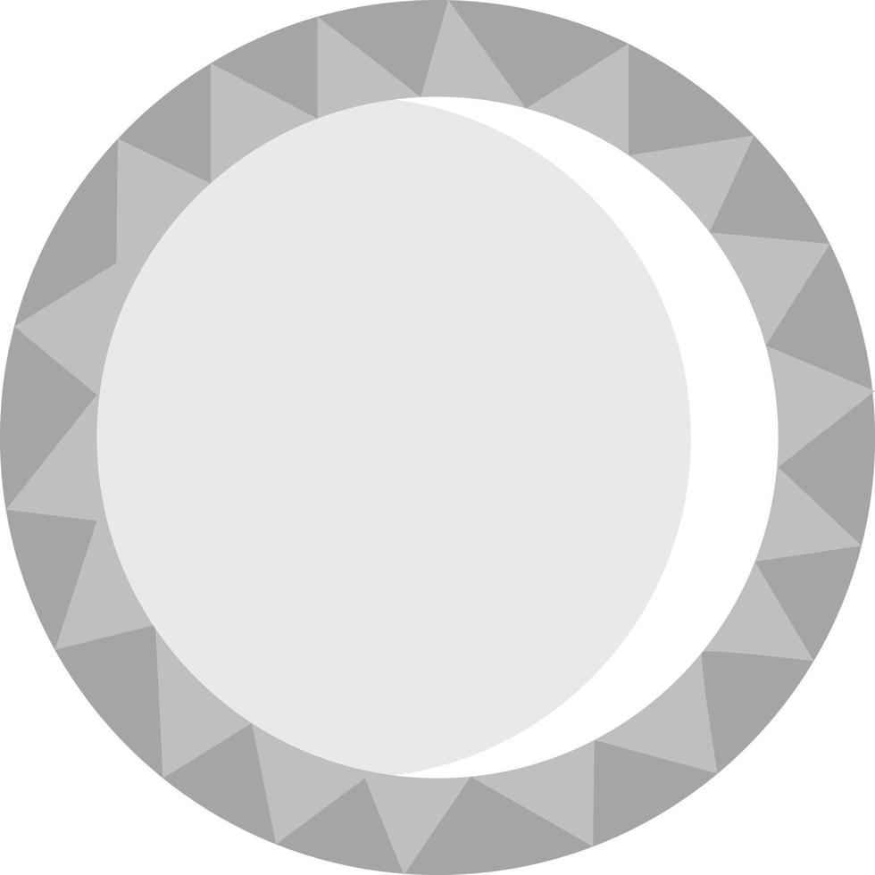 Grey dish, illustration, vector on white background.