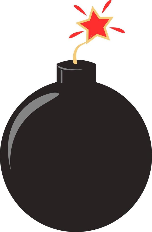 Bomb, illustration, vector on white background.