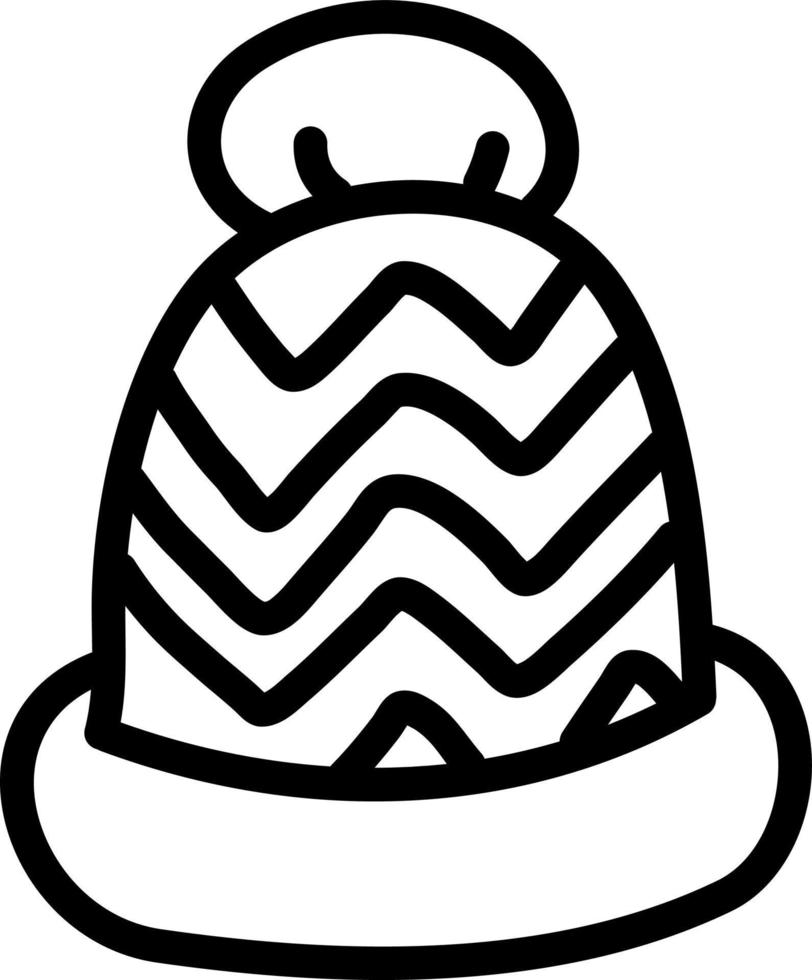 Ski hat, illustration, vector on a white background