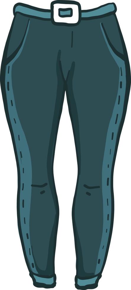 pantalones delgados para mujer, ilustración, vector sobre fondo blanco.