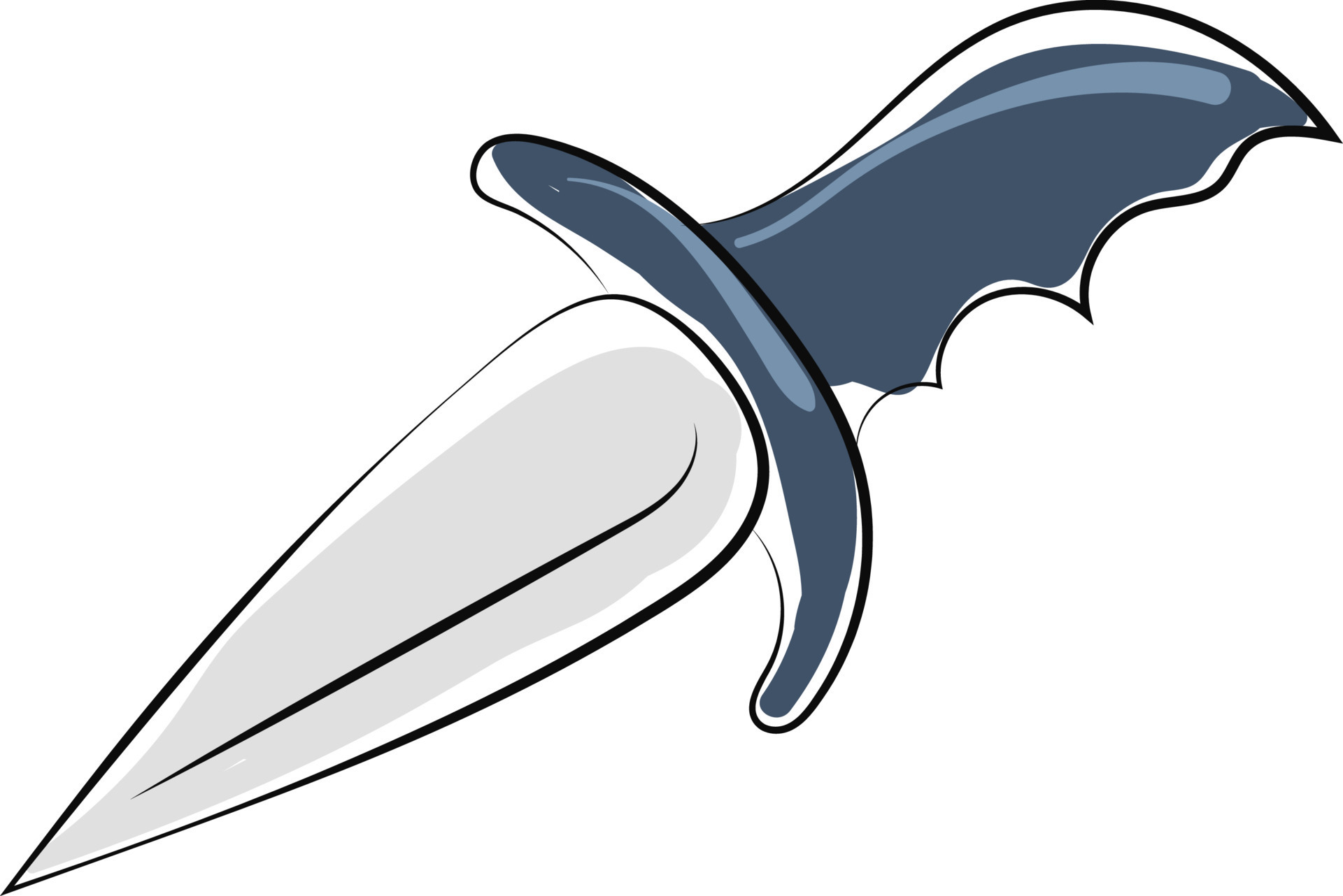 Little knife drawing, illustration, vector on white background