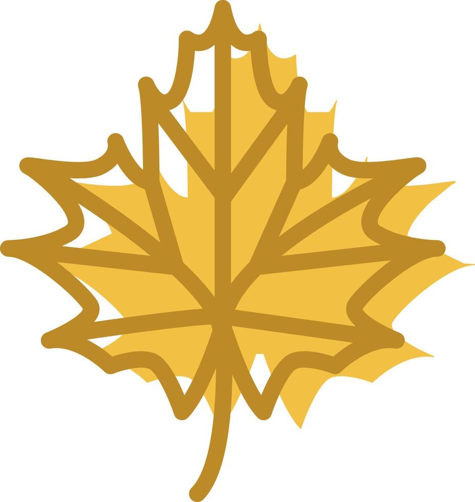 Sugar maple leaf, illustration, on a white background. vector