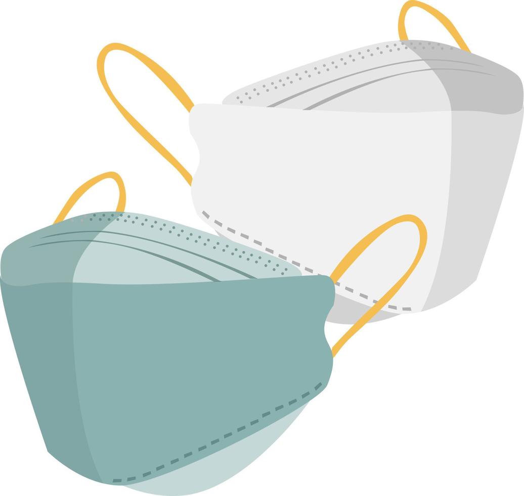 Surgical masks, illustration, vector on white background