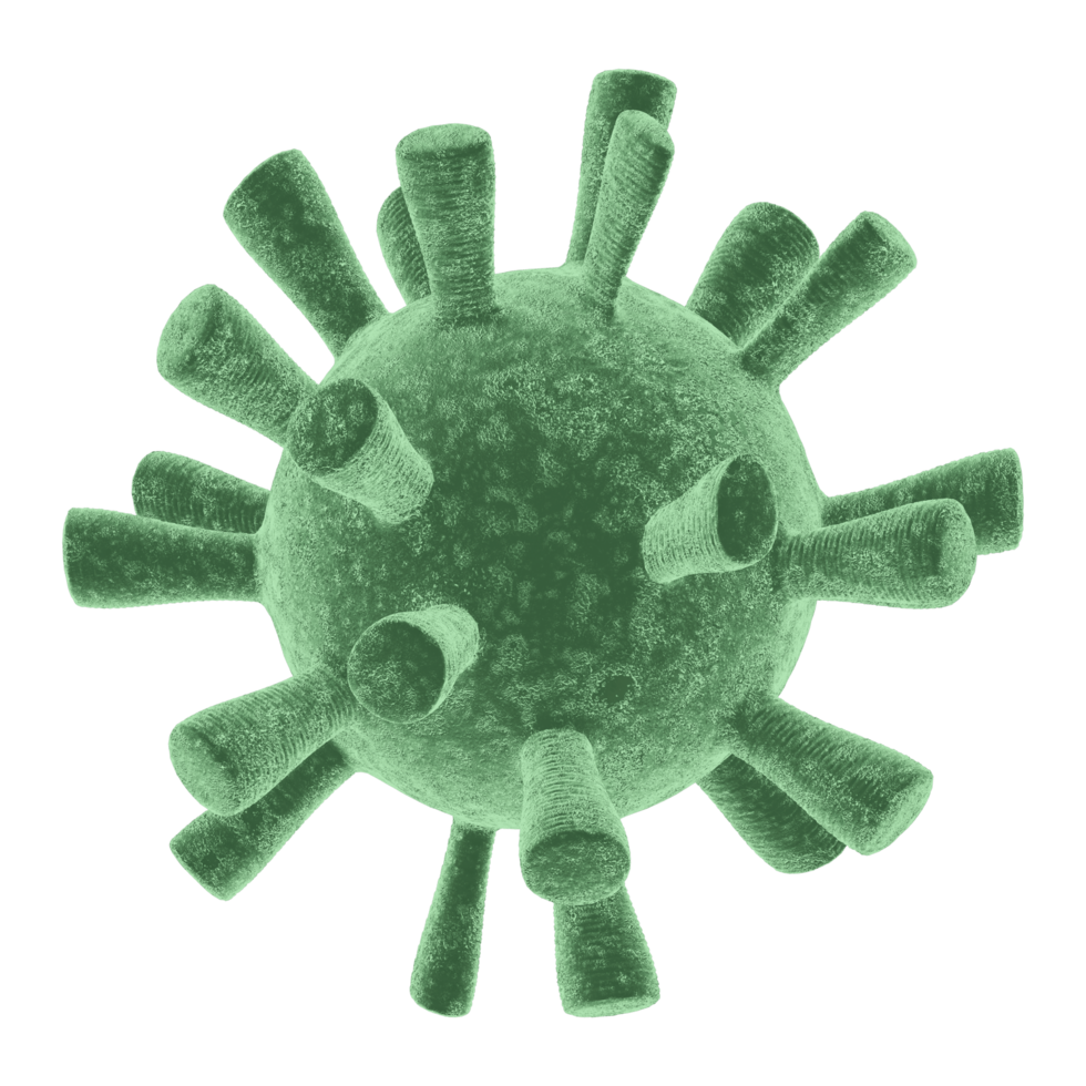 coronavirus 3d isolerat realistisk png