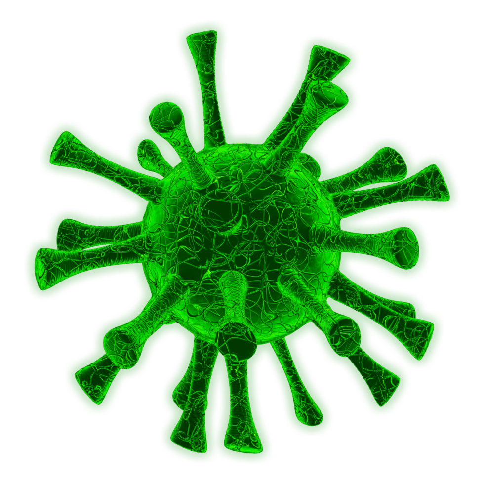 Virus 3D render isolated png