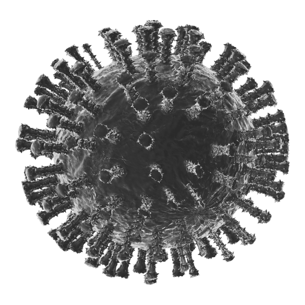 Black virus render 3D png