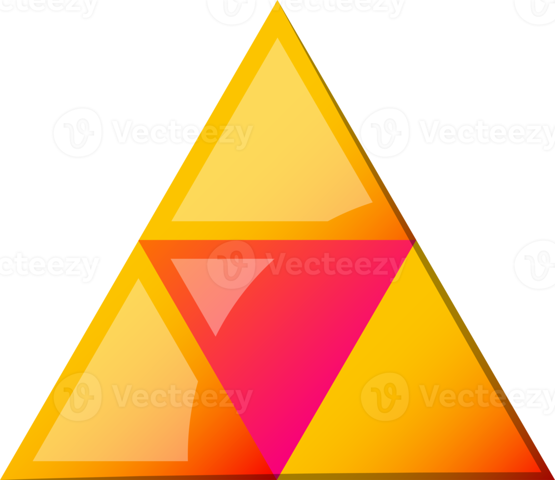 ilustração abstrata do logotipo do triângulo pirâmide em estilo moderno e minimalista png