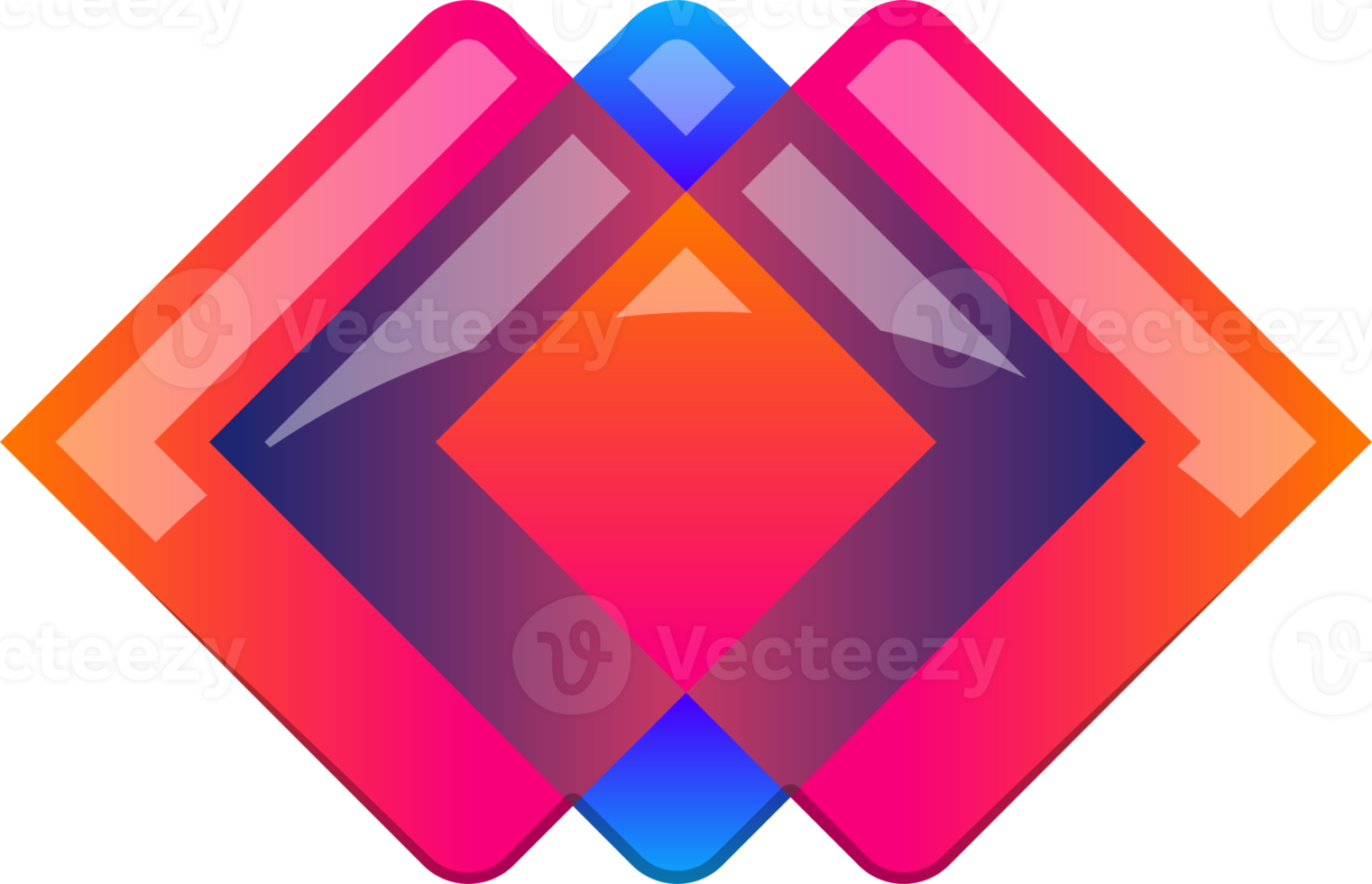 Abstract square line logo illustration in trendy and minimal style png