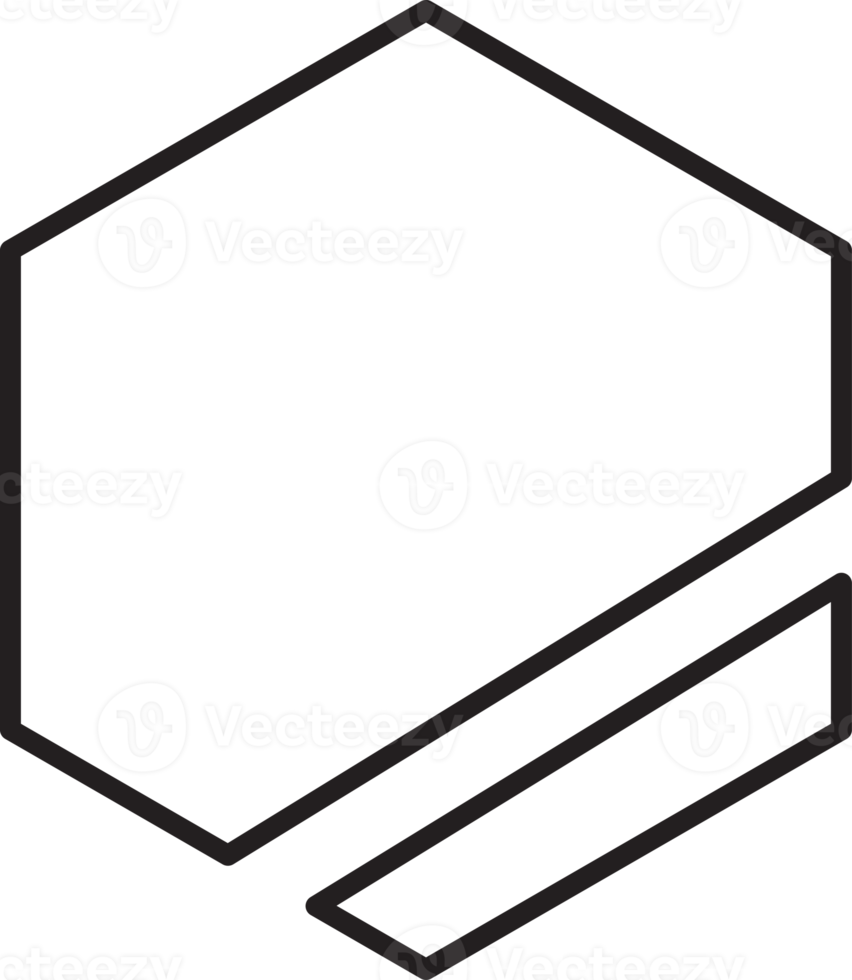 ilustração abstrata do logotipo do hexágono em estilo moderno e minimalista png