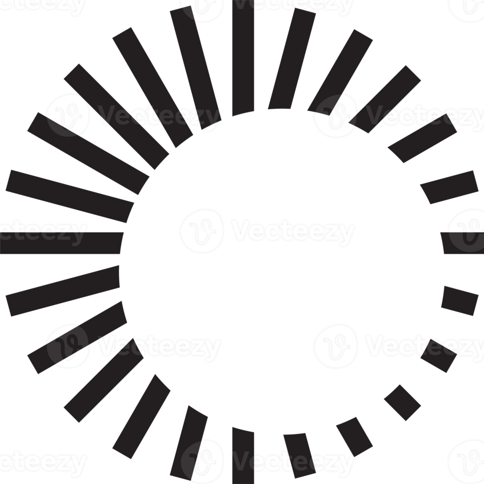 abstrakt cirkel och strålar logotyp illustration i trendig och minimal stil png