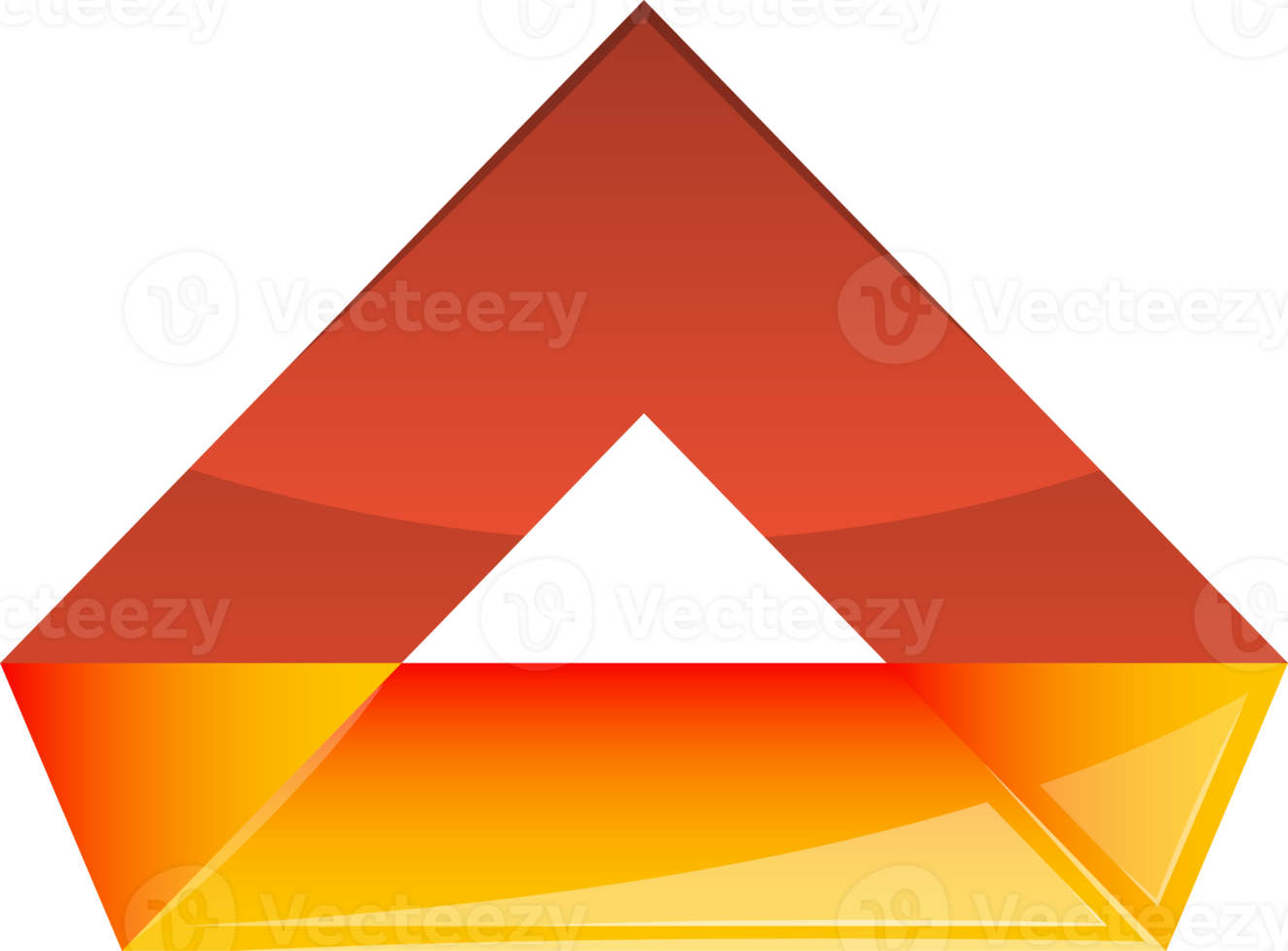 Abstract Triangle logo and play button in trendy and minimal style png