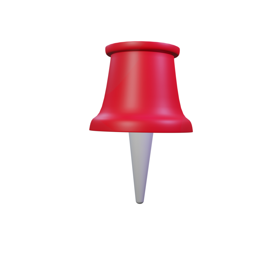 paper tack nail. 3d rendering png