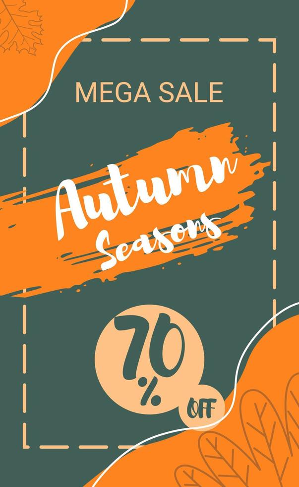 Autumn mega sale background, for banners, posters, templates and others. vector