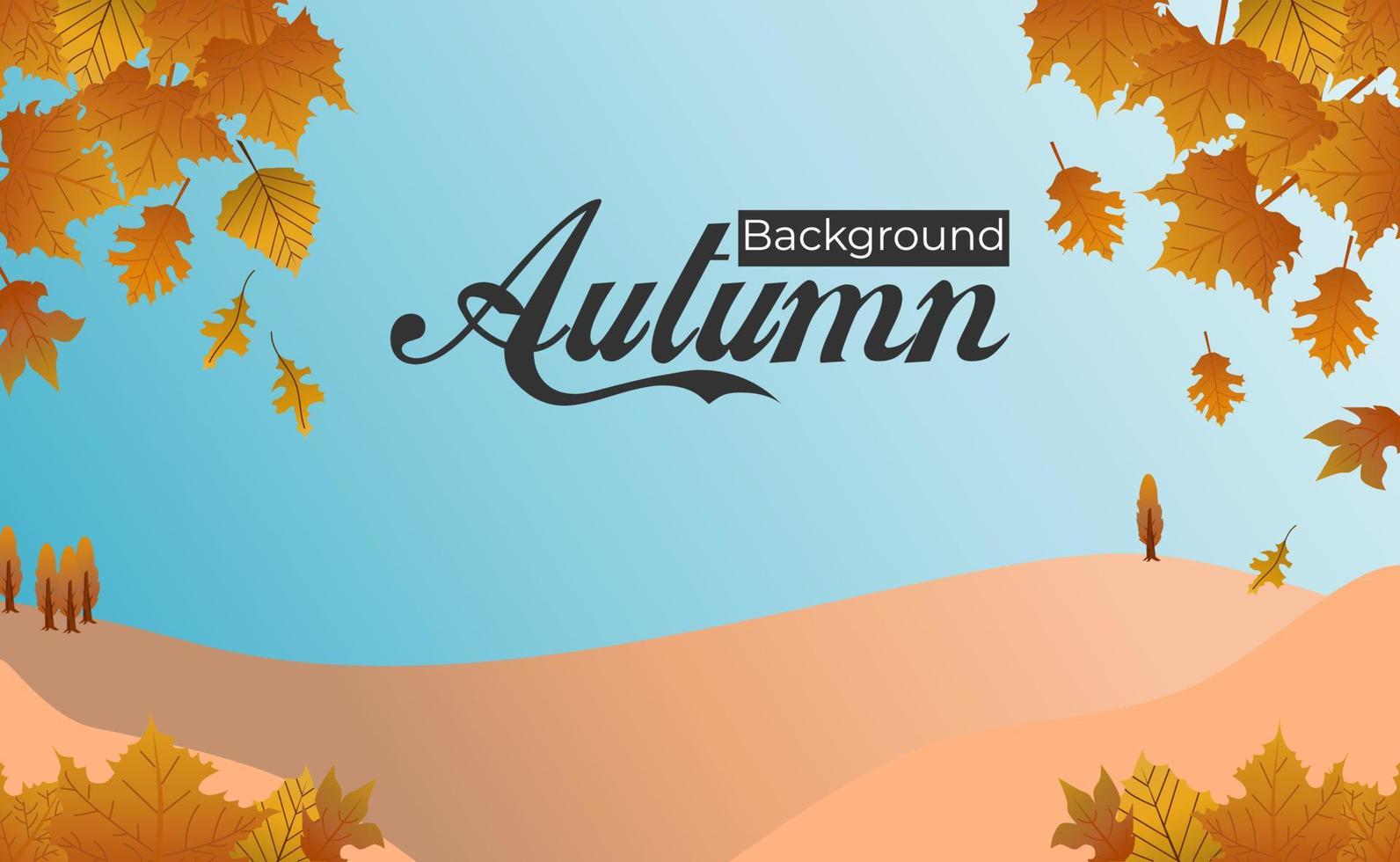Flat design for autumn background, for banners, posters, templates and others. vector