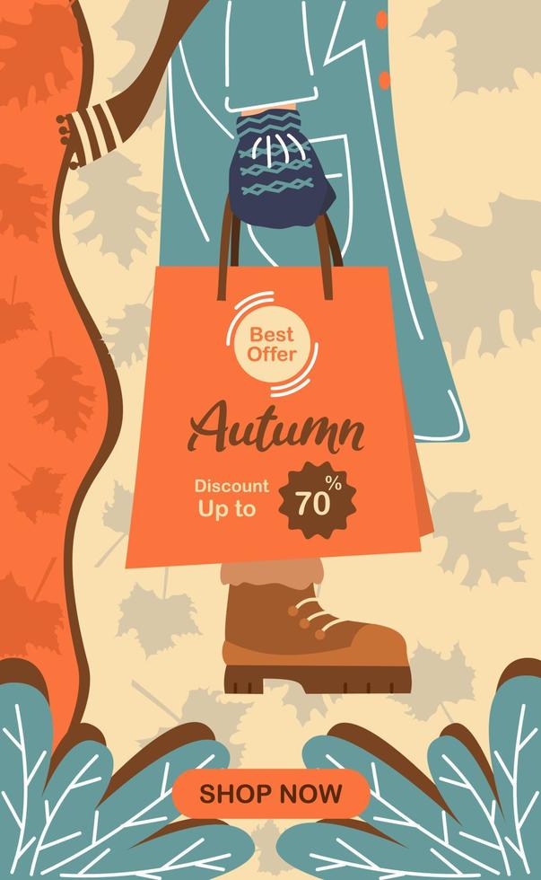 Autumn sale background, for banners, posters, templates and others. vector