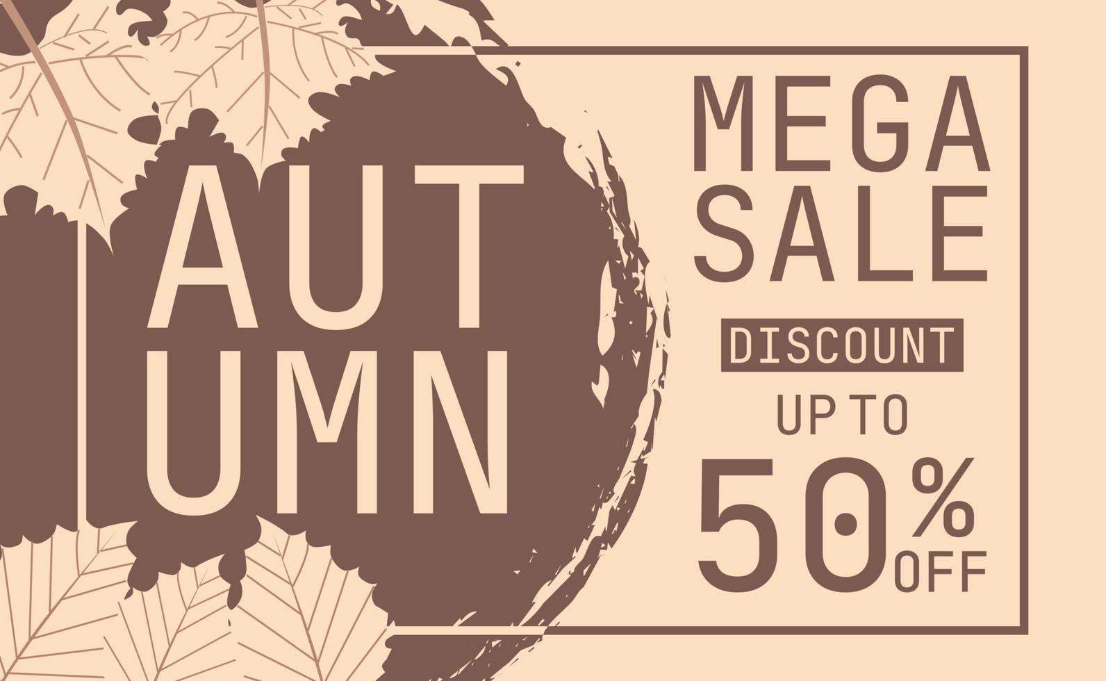 Autumn mega sale background, for banners, posters, templates and others. vector