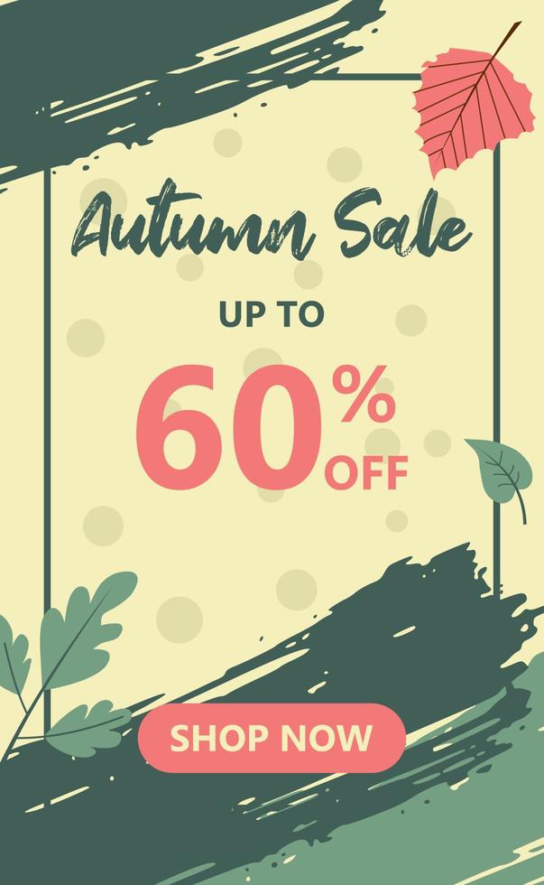 Flat design autumn sale background, for banners, posters, templates and others. vector