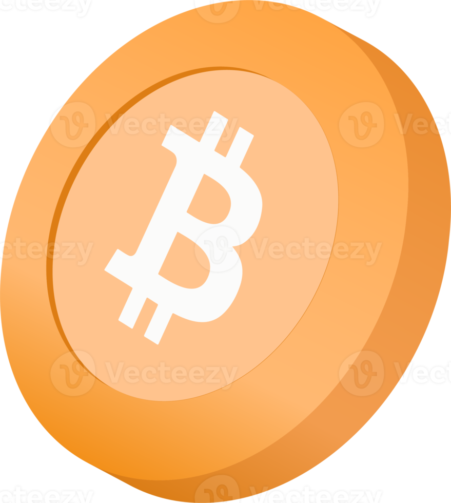 Bitcoin cryptocurrency 3d  illustration. png