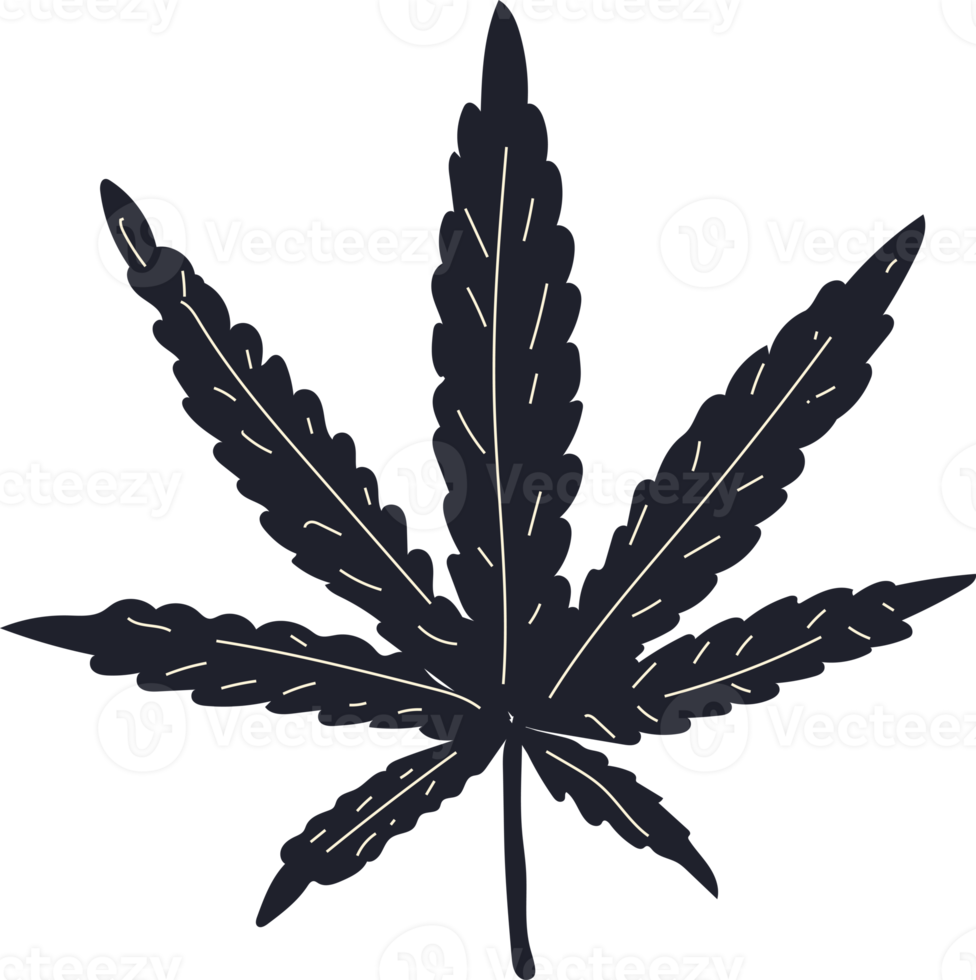 marihuana schets pictogrammen bladeren png