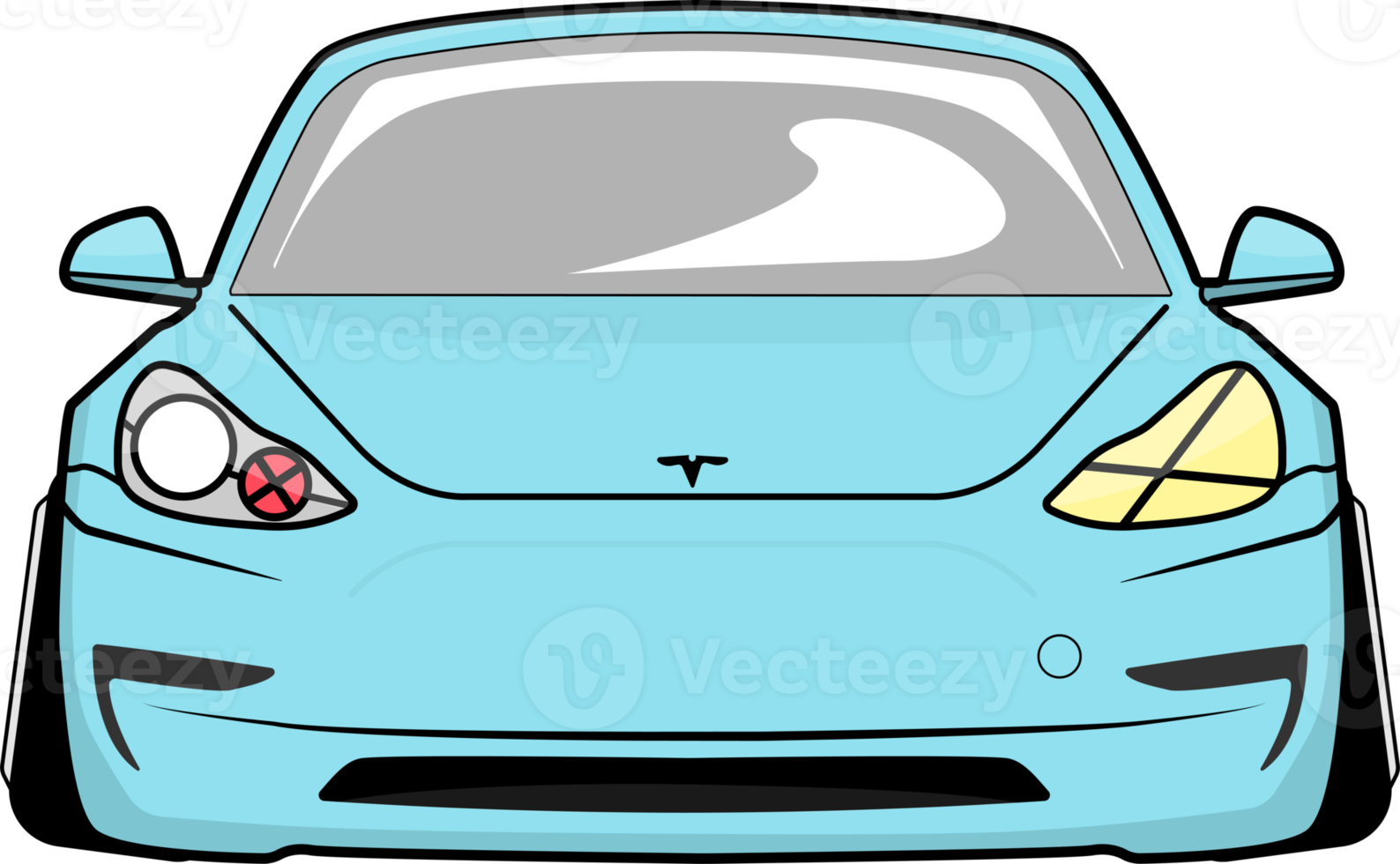 Tuned electric car, electric car icon png