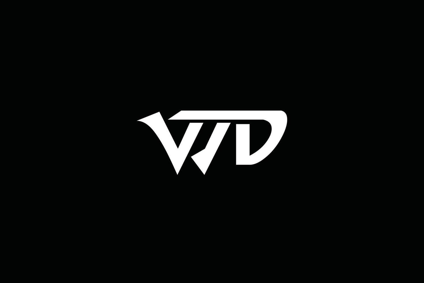 diseño del logotipo de la letra wd. ilustración de vector de icono de letras wd moderno creativo.