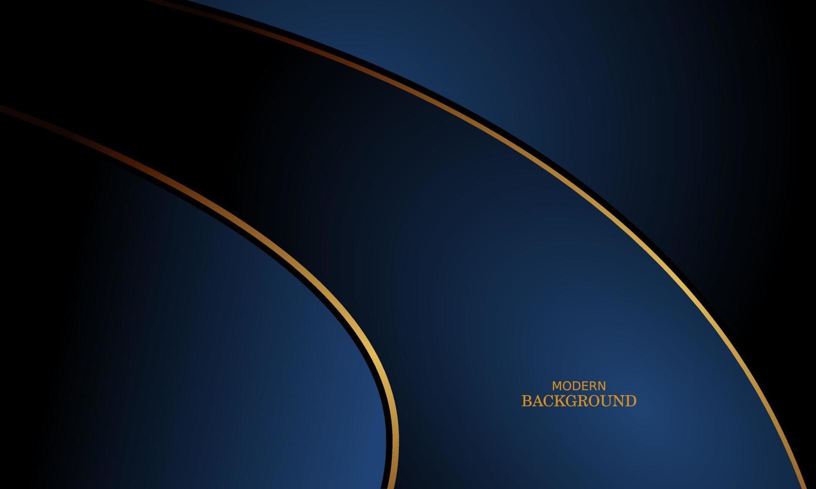 dark blue luxury premium background and gold line. vector