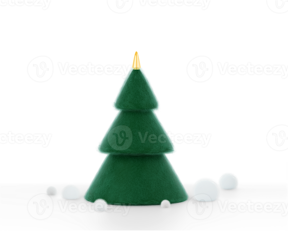 Felt christmas tree with golden top png