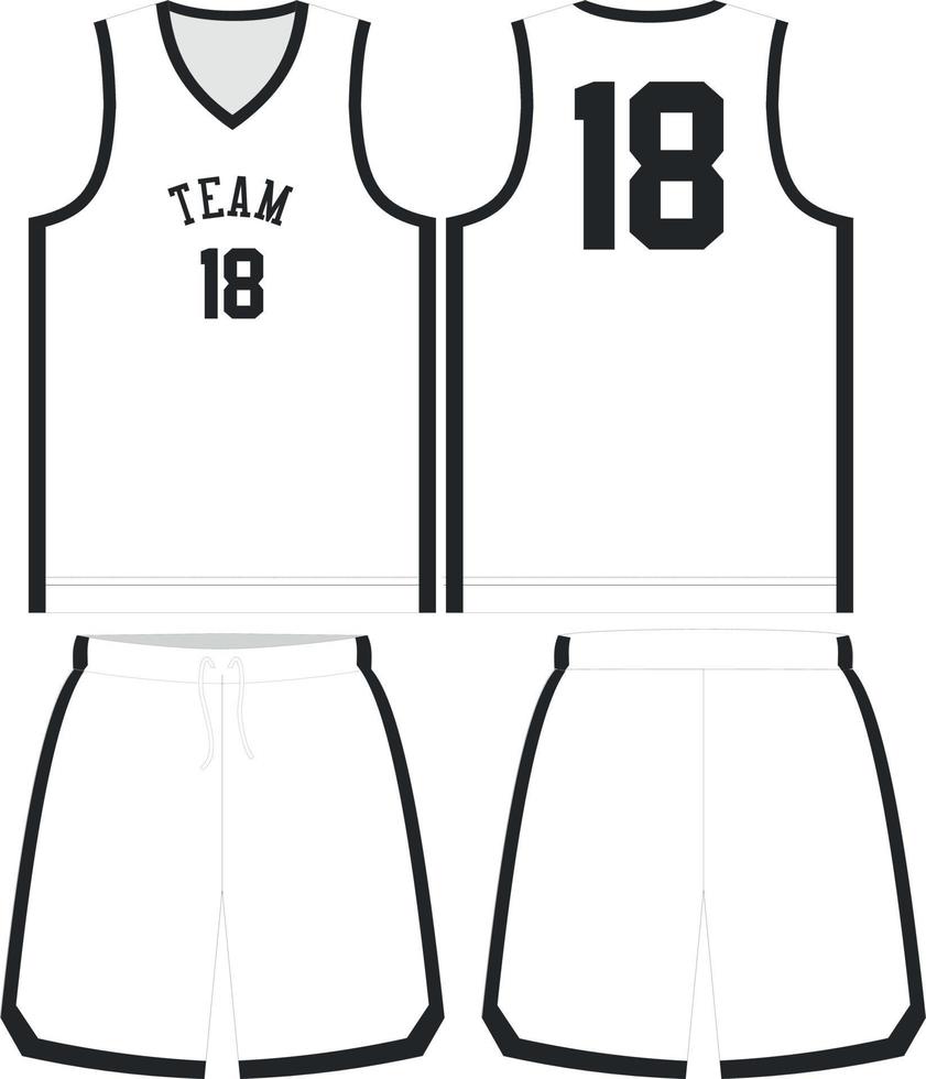 Basketball Jersey Set Template Collection Stock Vector (Royalty