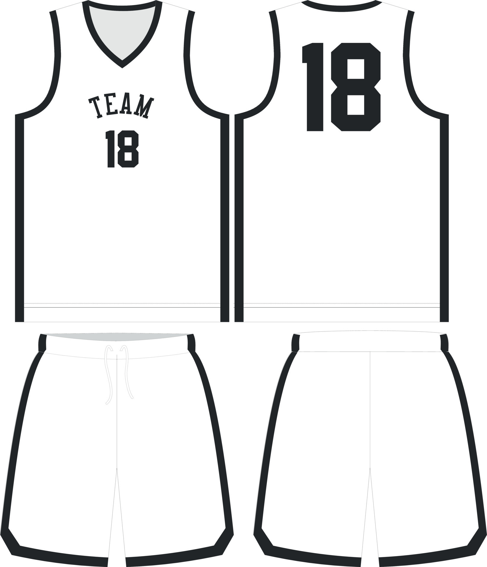 Basketball Jersey Mock-up Full Sublimatiom