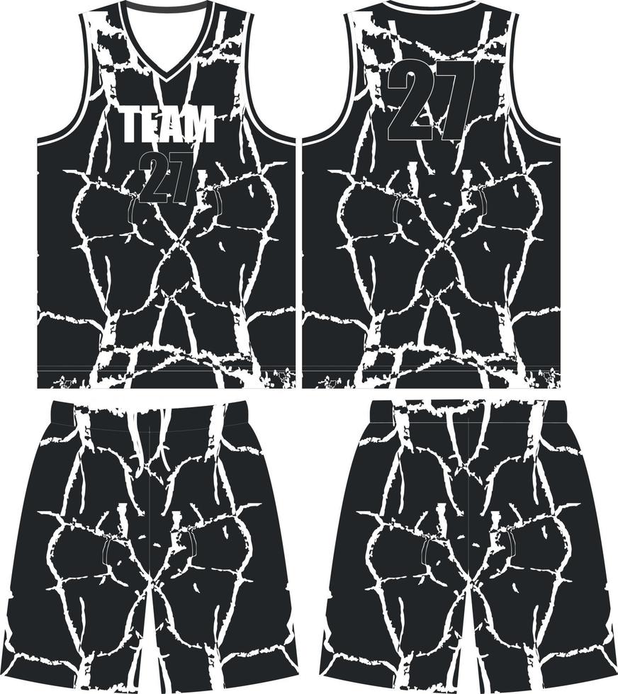 plantilla de diseño de uniforme de baloncesto. patrón abstracto fondo para baloncesto uniforme baloncesto sublimación bicicleta e-sport baloncesto fútbol tela patrón deporte fondo vector