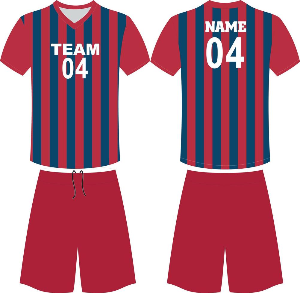 t-shirt sport design template, Soccer jersey mockup for football club. uniform front and back view. Soccer kit national team shirt mock up. Vector Illustration.