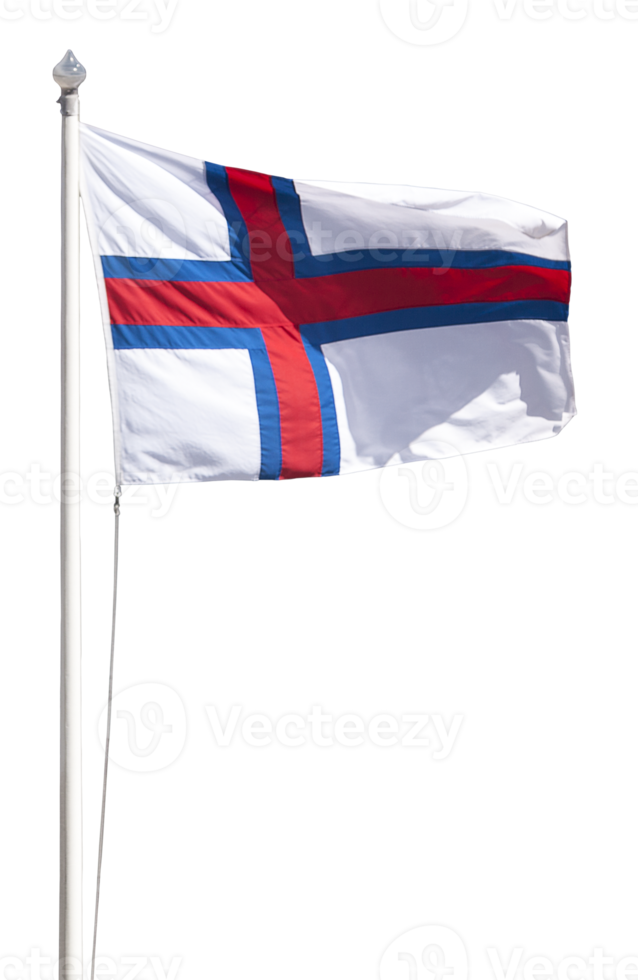 bandeira das ilhas faroe tremulando ao vento do topo de seu poste png