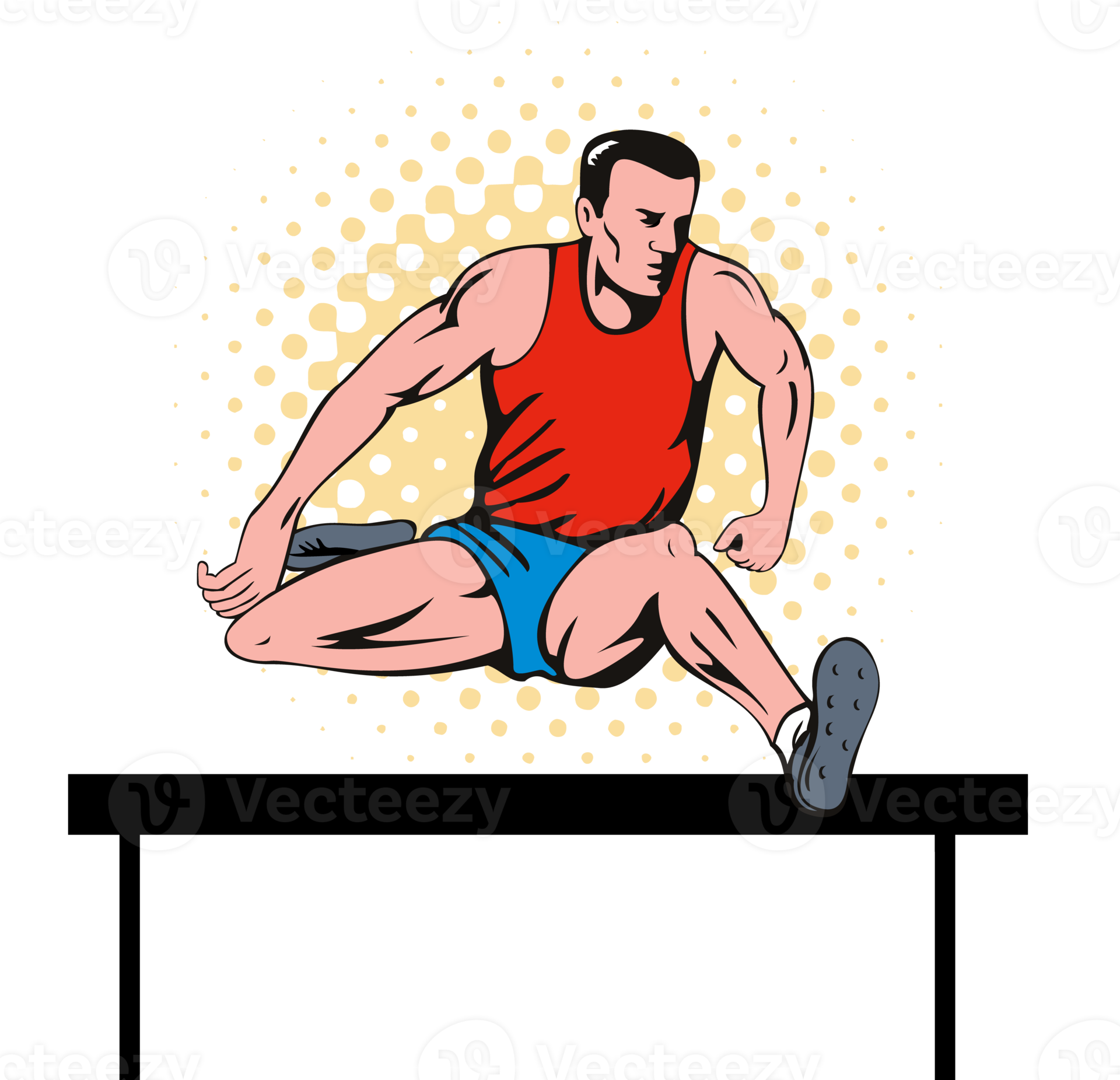 track and field athlete jumping hurdle 13761378 PNG