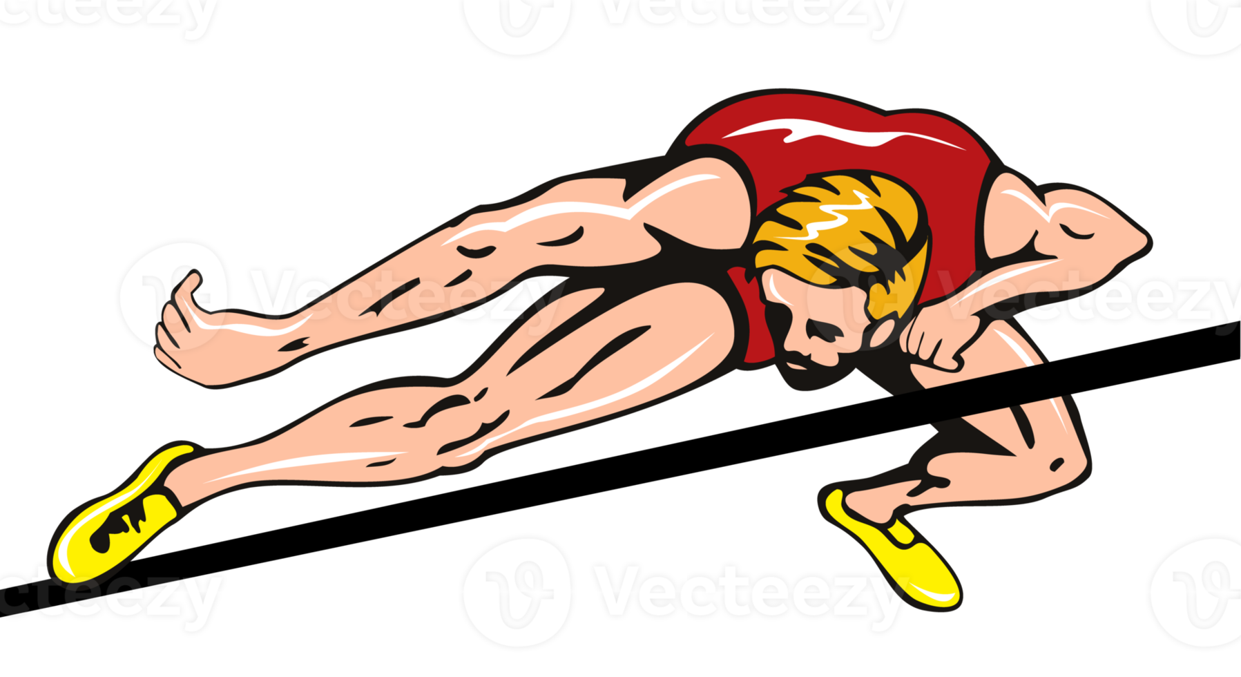 atleta de atletismo saltando obstáculos png