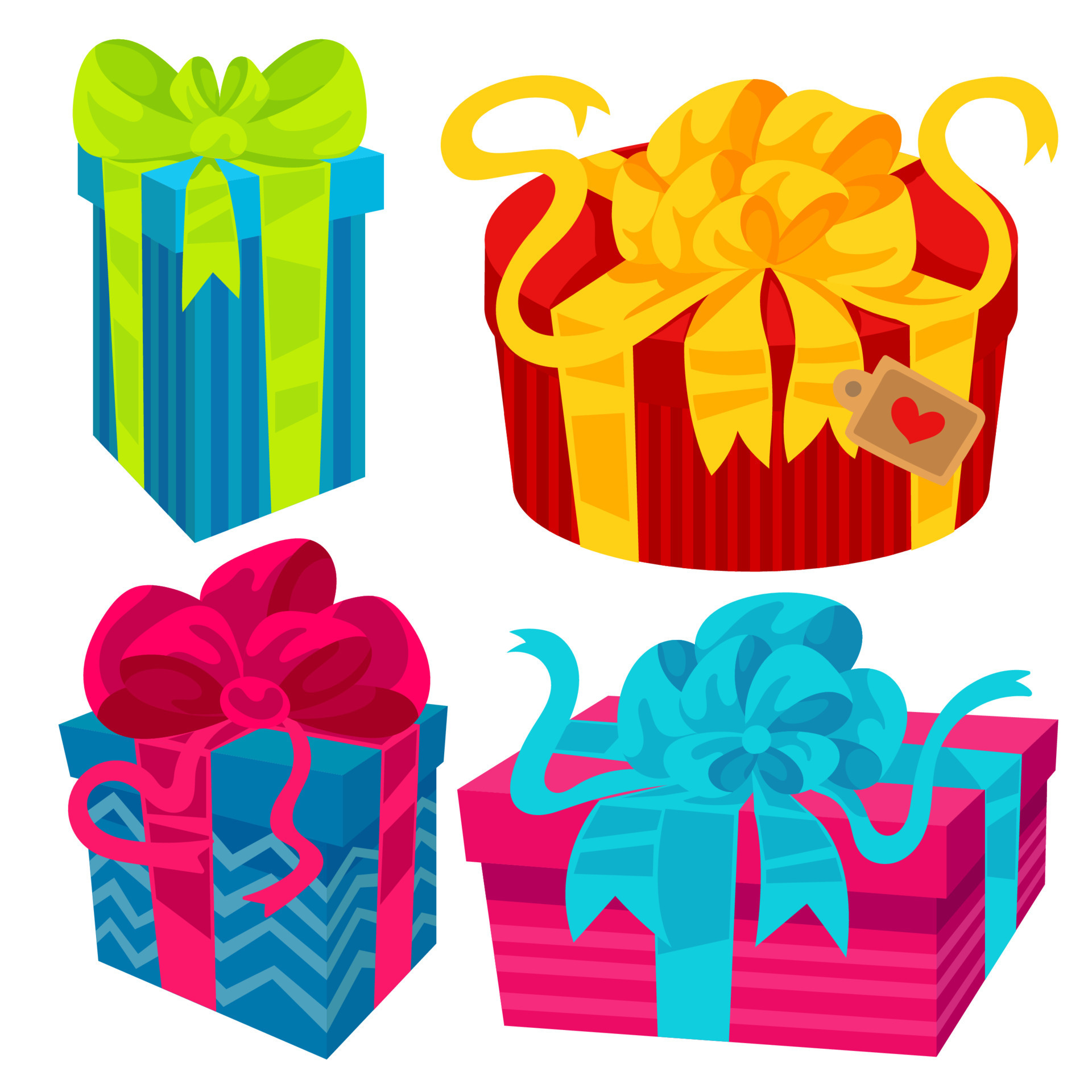 Gift box 2024 ribbons and bows