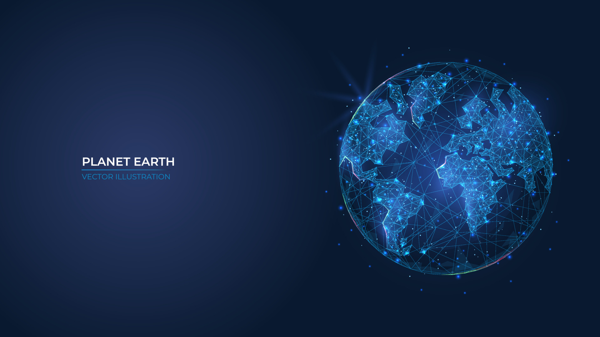 Futuristic abstract symbol blue planet earth. Concept blue glowing earth  day, saving the planet, ecology. Low poly geometric 3d wallpaper background  vector illustration. 13761469 Vector Art at Vecteezy
