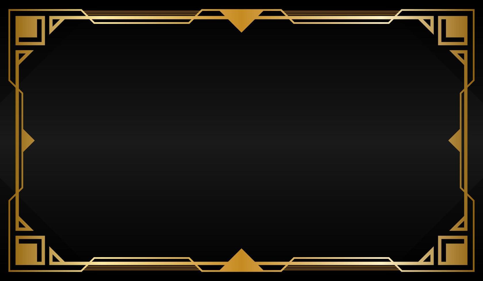 Golden luxury frame template, Abstract illustration vector