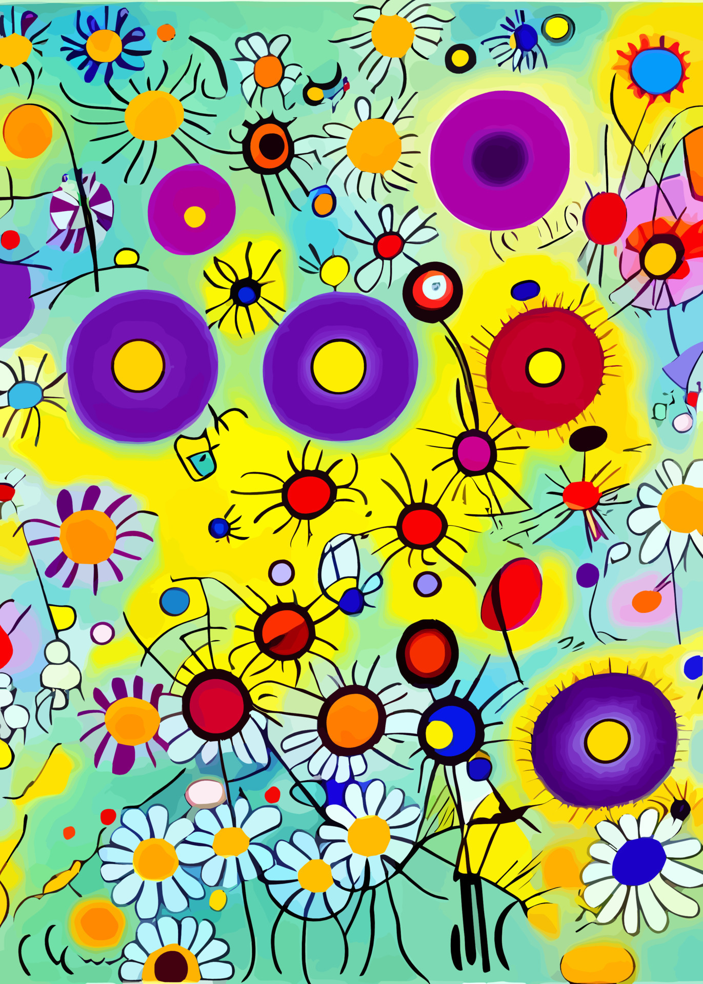Colorful Abstract Floral Garden 13761644 Vector Art at Vecteezy