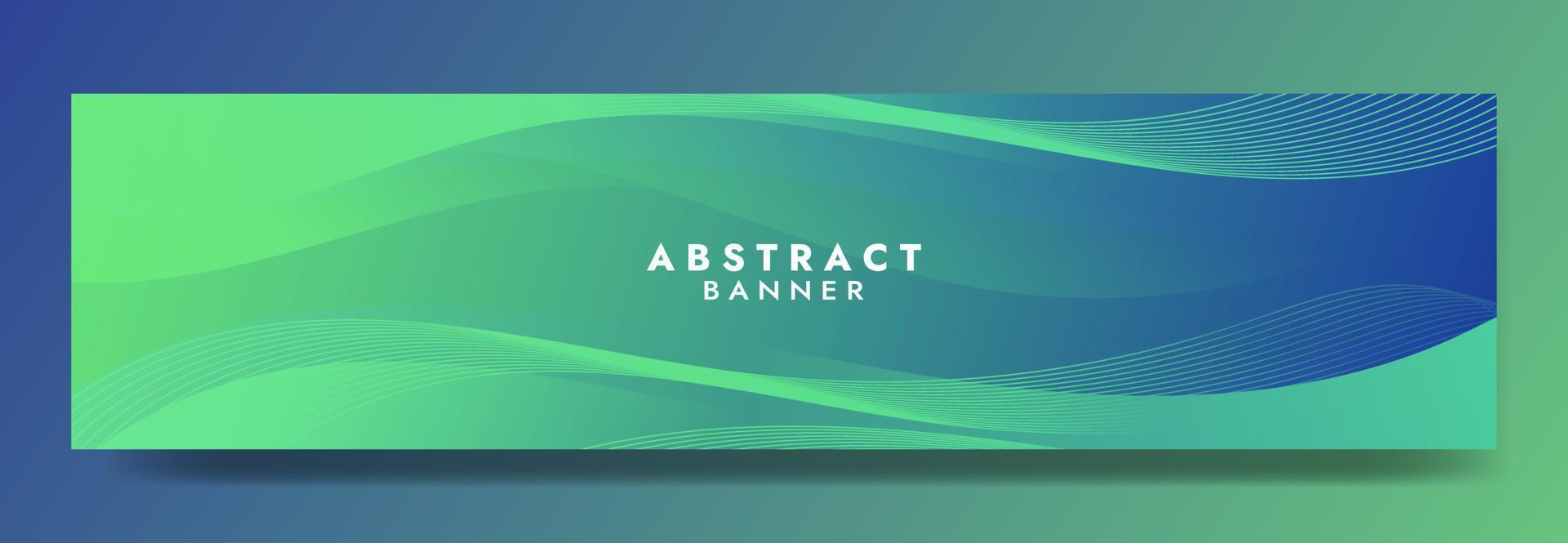 Abstract Green Fluid Wave Banner Template vector
