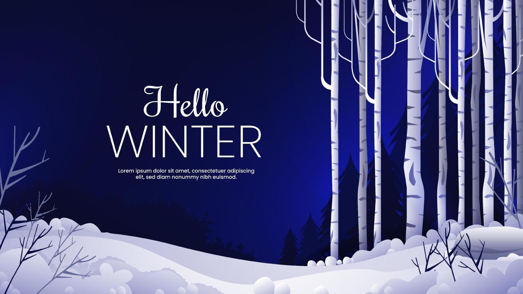 Hello Winter Background vector