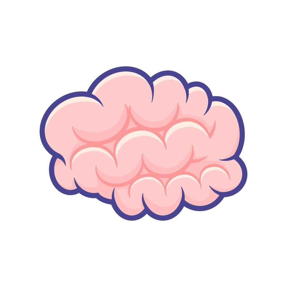 arte de vector de ilustración de cerebro para diseño de logotipo de icono