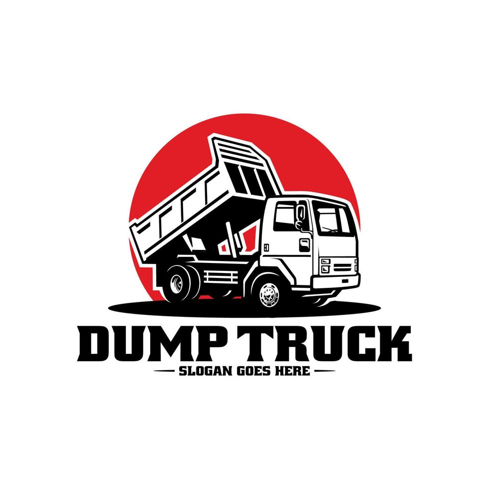 dump truck. trucking premium illustration logo vector