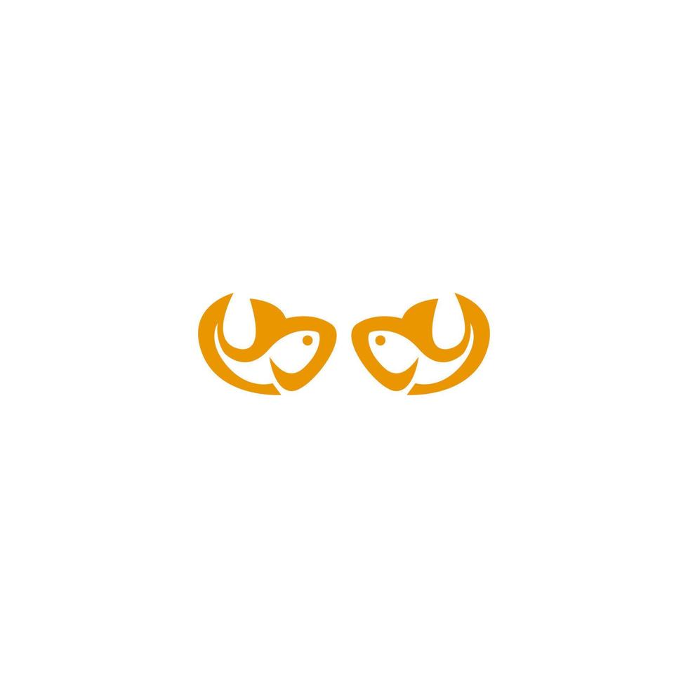 two fish icon vector design