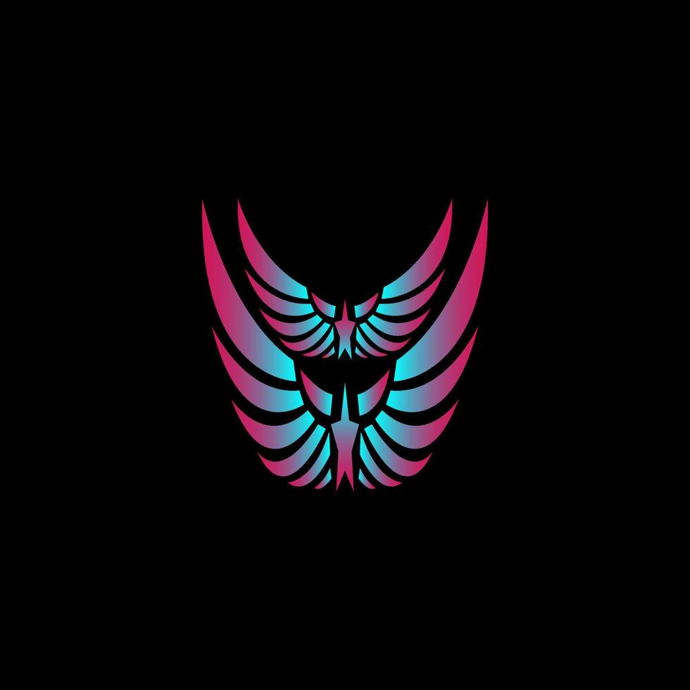 Winged star vector illustration design