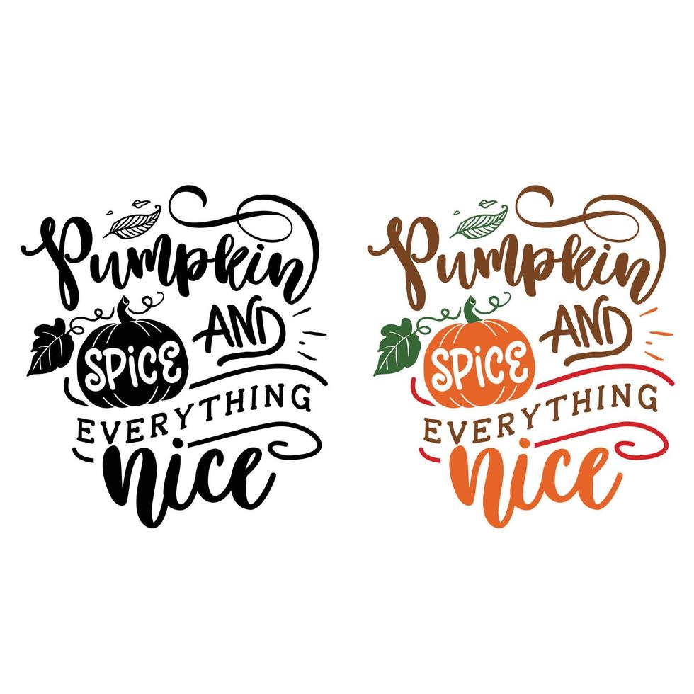 Pumpkin Typography Set vector