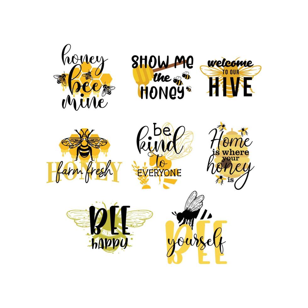 Bee Quotes Vector